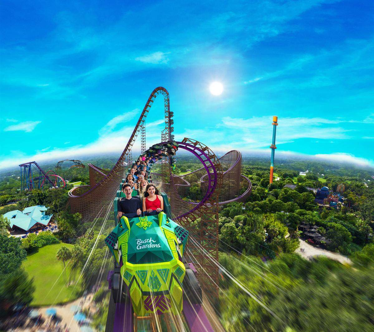Iron Gwazi, built on the bones of Busch Gardens’ former Gwazi roller coaster, will be Florida first hybrid, built of wood and steel.