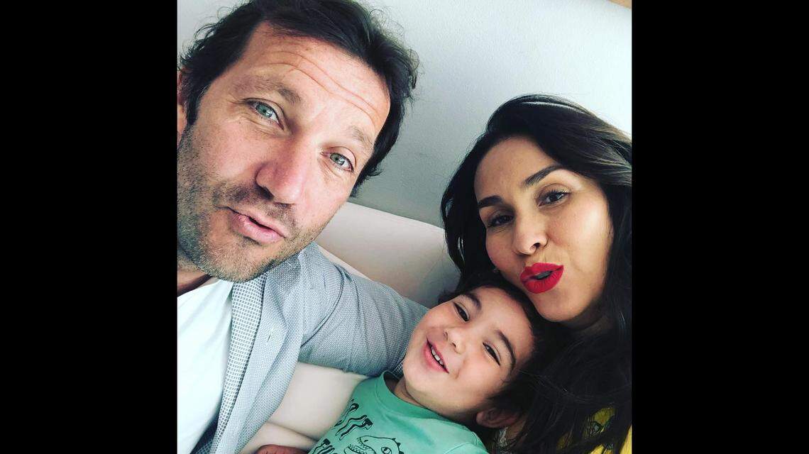 Raquel Oliveira, her husband Alfredo Leone and son Lorenzo are pictured in this photo from June 2019 posted on her Facebook page. Her husband and son are missing in the Champlain Towers condo collapse on June 24, 2021.