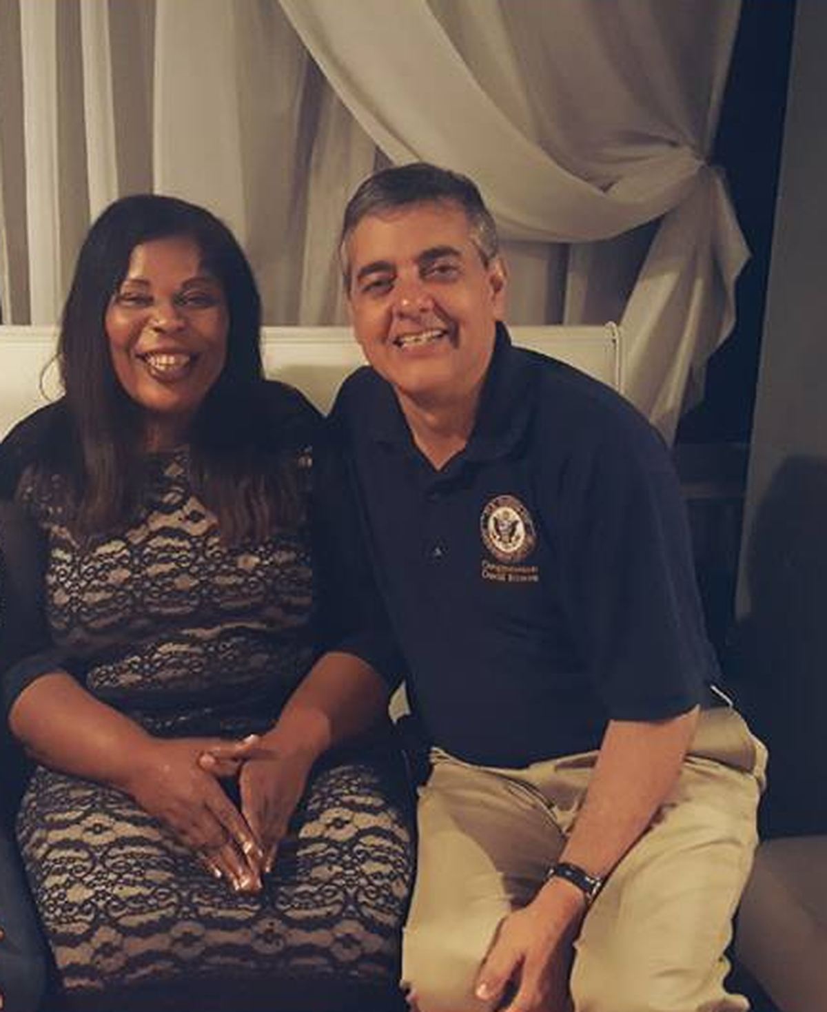 Daphne Campbell and former Congressman David Rivera were all smiles during a post-election victory party at MOCA Cafe & Lounge in North Miami two years ago.