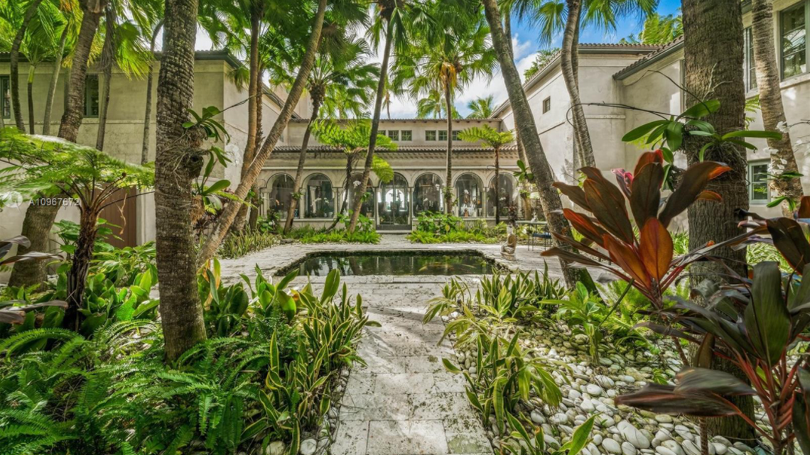 Phil Collins sold his Miami Beach residence for $39.25 million. Above: A photo of the house’s koi pond.
