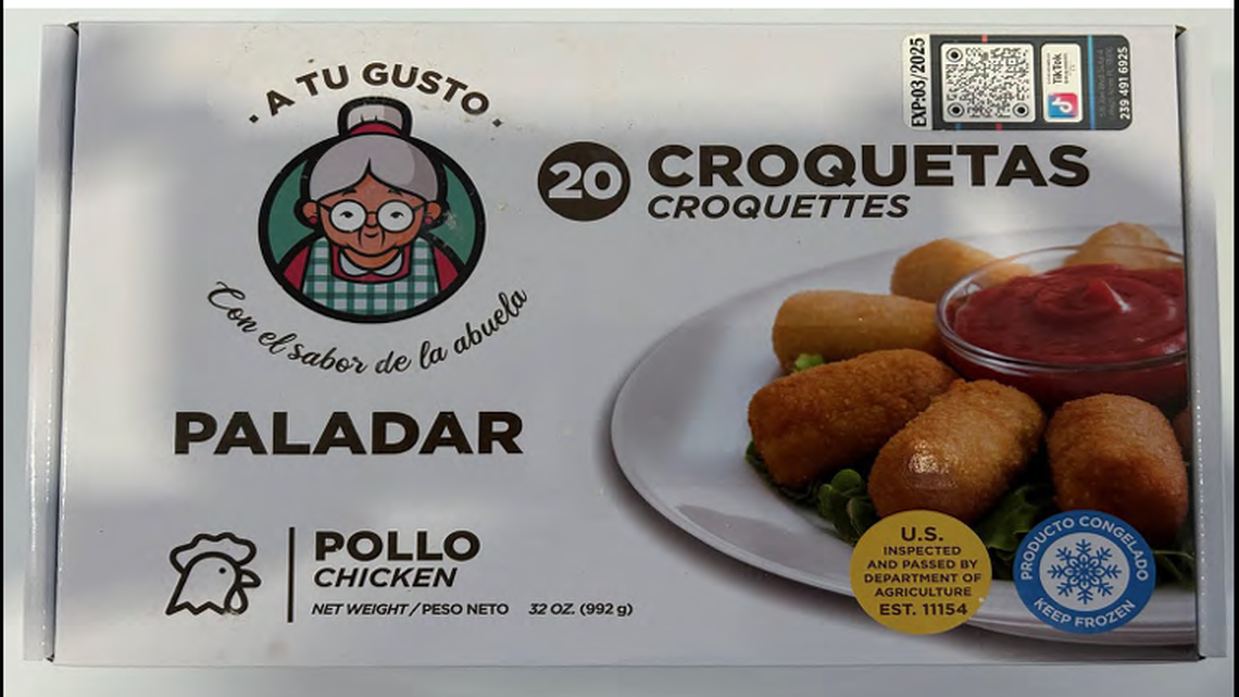 7,600 pounds of croquetas marked as made in Hialeah were recalled from Florida and Texas