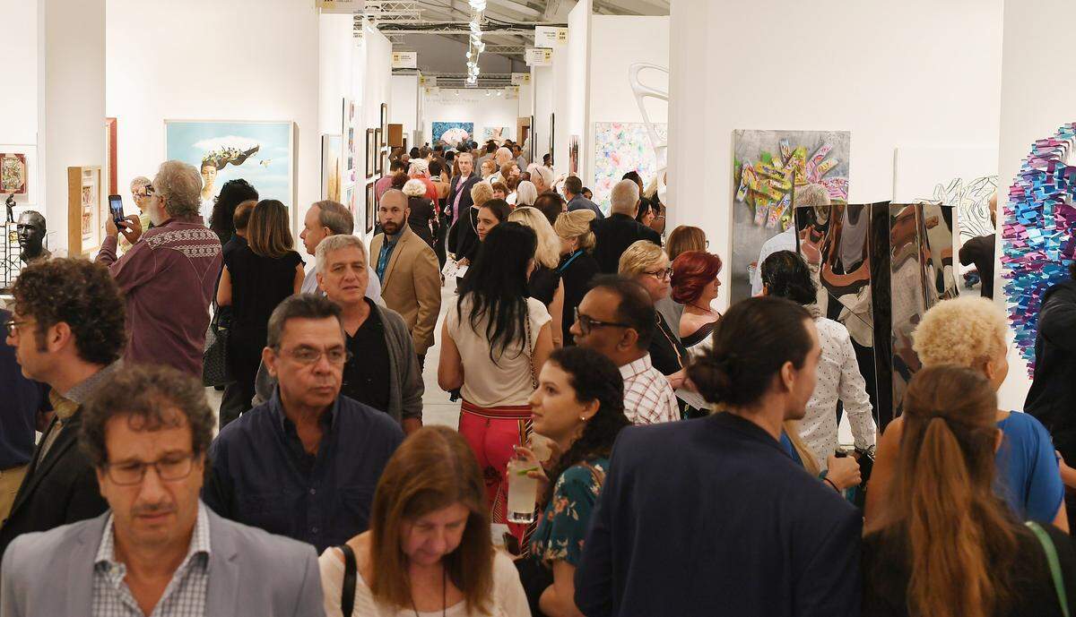 MIAMI, FL - FEBRUARY 15: General view of the venue at the Art Wynwood VIP Opening Preview 2018 at The Art Wynwood Pavilion on February 15, 2018 in Miami, FL. (Photo by Dylan Rives/Getty Images for Art Miami)
