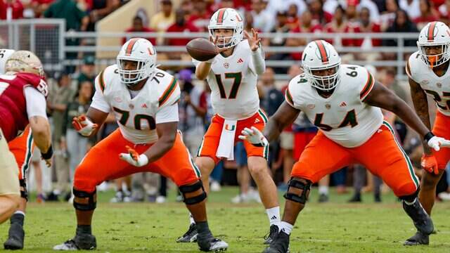 Miami LT Jalen Rivers back in ’24; and QB Jacurri Brown update | Miami ...