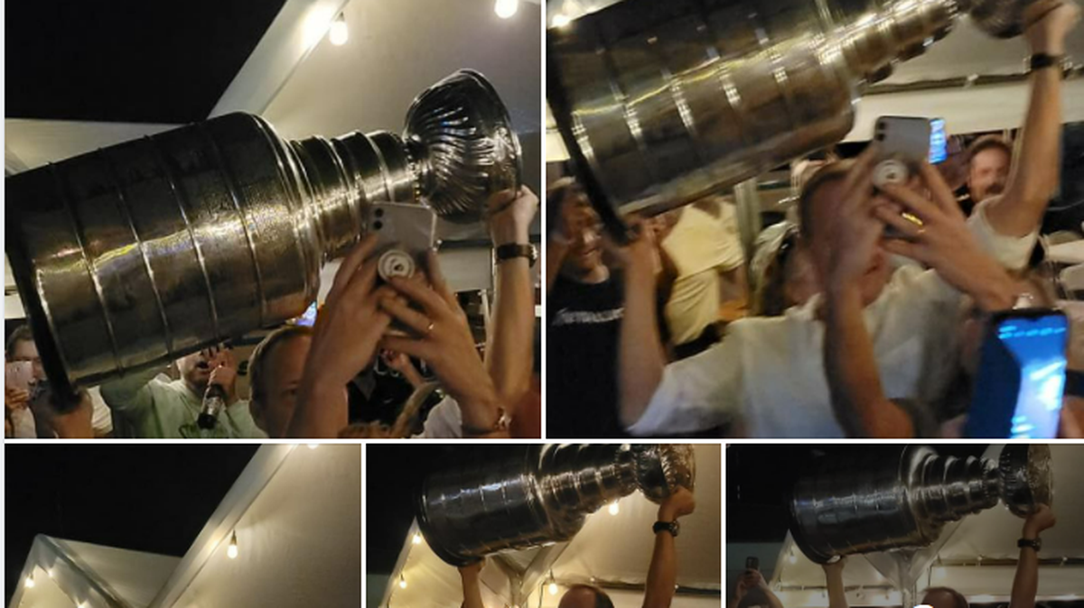 According to Facebook posts, Lightning coach Jon Cooper brought the Stanley Cup to Bradenton Beach bar Drift Inn on Saturday, where patrons could see, touch and drink from it.