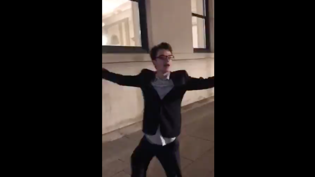 Julian von Abele, a Columbia College student on the Columbia University campus in NY, was caught on video ranting about white people being better than blacks while a group of African American students watched.