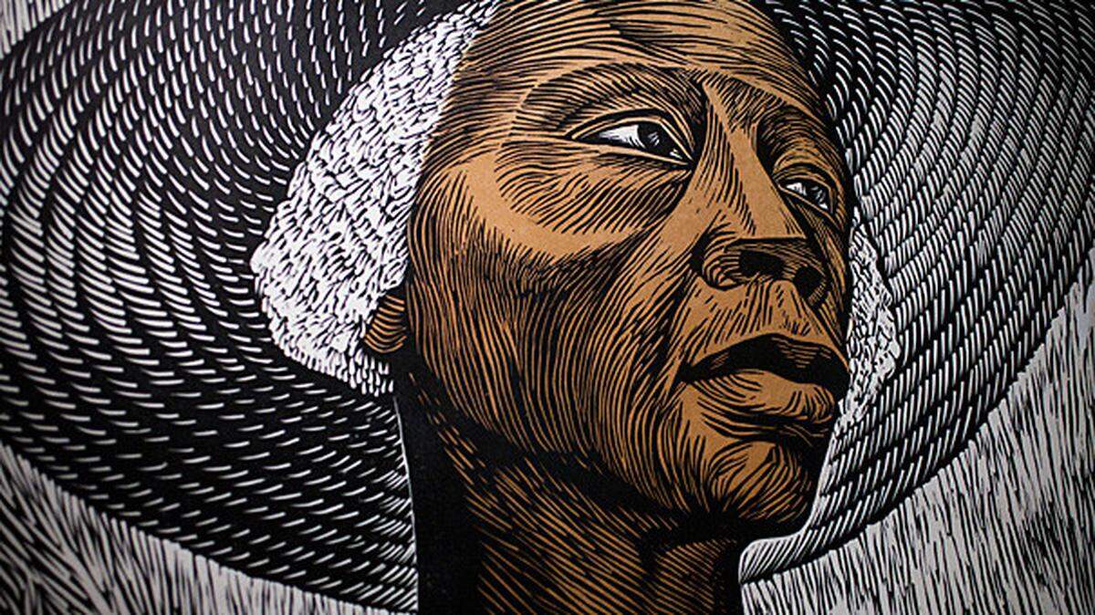 Elizabeth Catlett’s “Sharecropper” is one of the artist’s most iconic pieces.