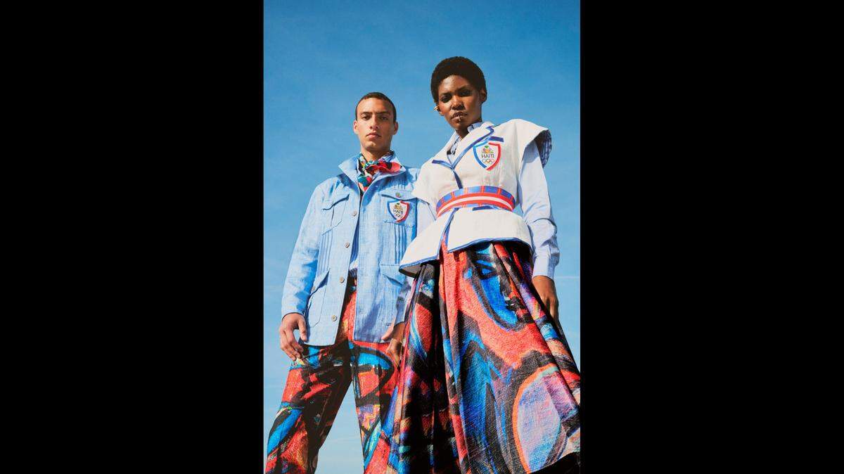 Haiti’s athletes at this year’s Paris Olympics will be wearing uniforms designed by Haitian-Italian designer Stella Jean and Haitian painter Philippe Dodard.