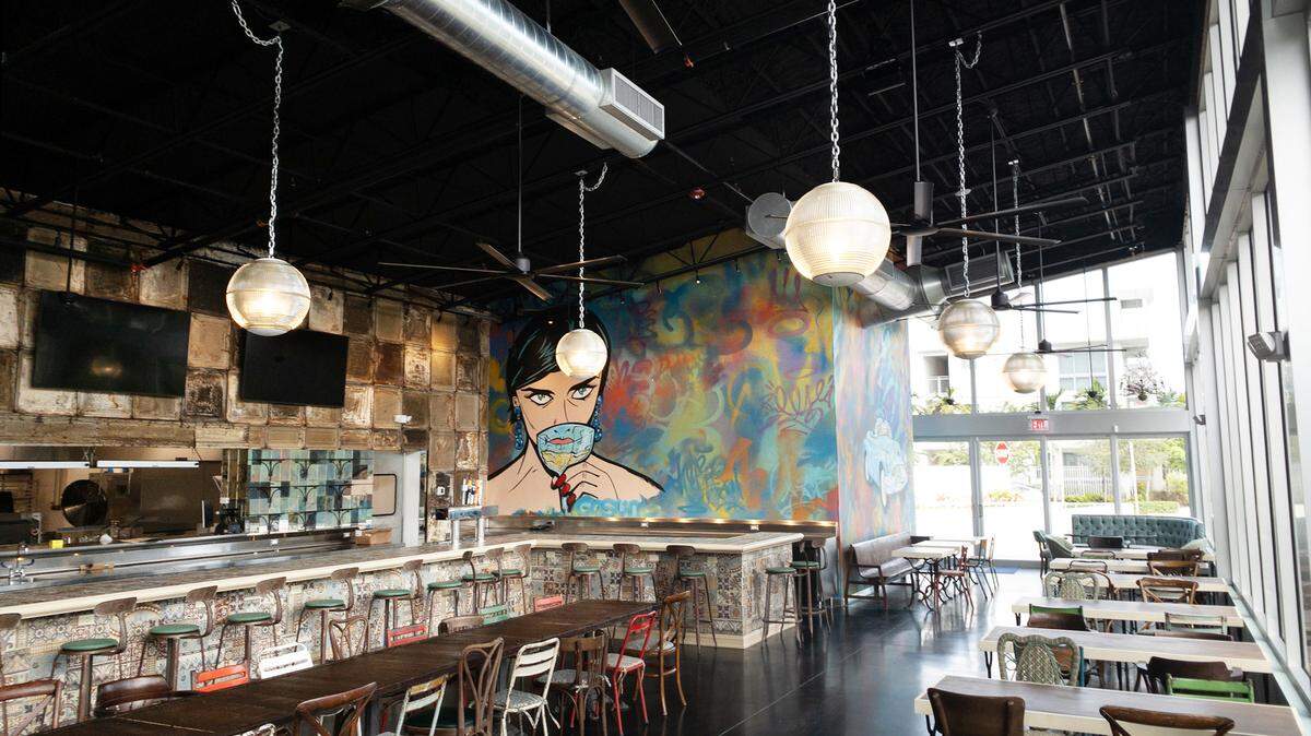 The interior of the new Icebox Cafe in Hallandale Beach. There’s a greenhouse, too.