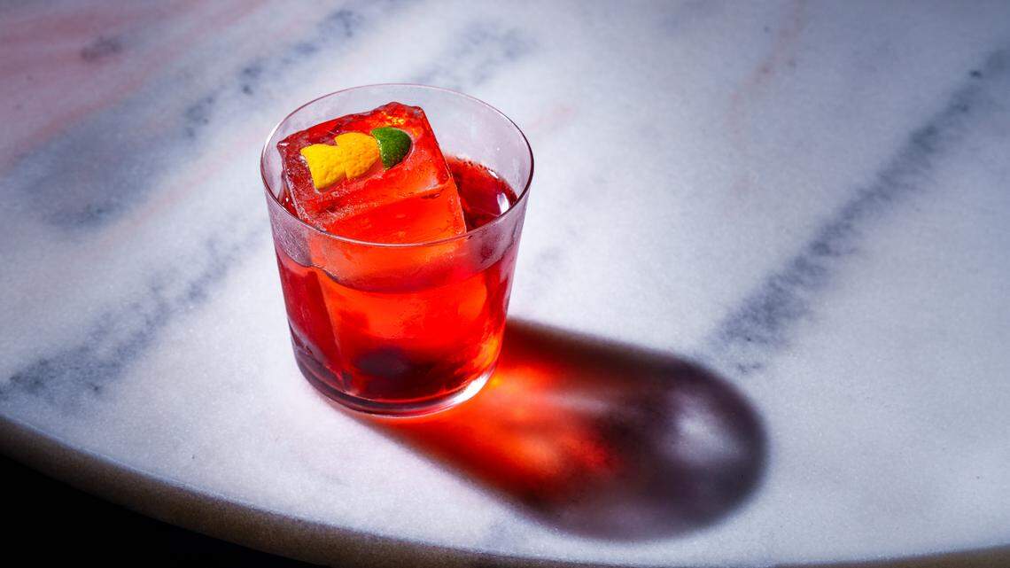 One of the Negronis at ViceVersa, the apertivo bar that just opened in downtown Miami.
