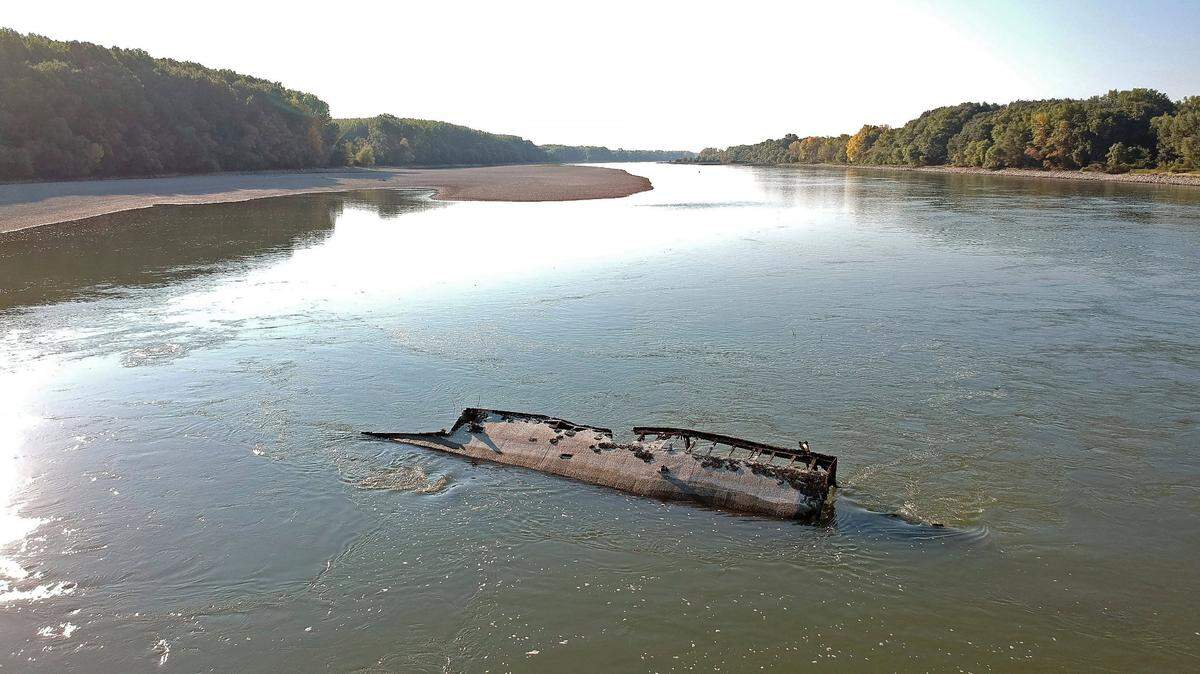 Usually low water levels in the Danube River revealed shipwrecks in Hungary and Serbia from warships sunk during World War II.