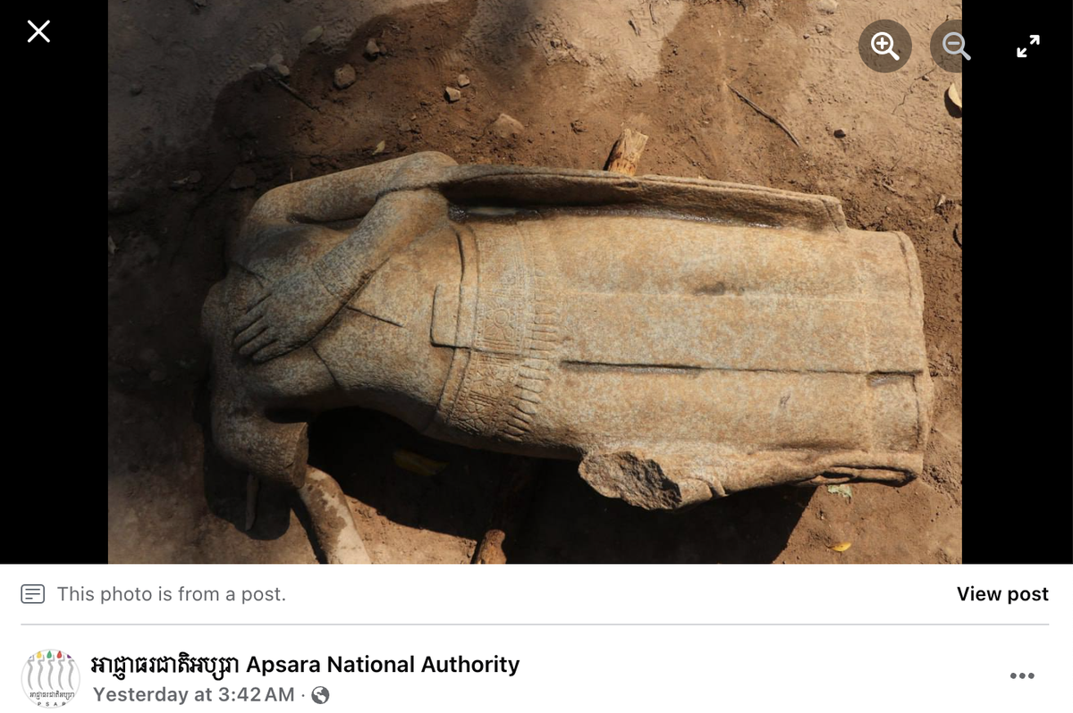 The statue has jewelry and has its hand placed in a odd way for an art piece of this time period, researchers said.