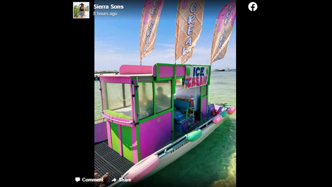 Photos of the Ice Cream Boat in better times were shared on social media.