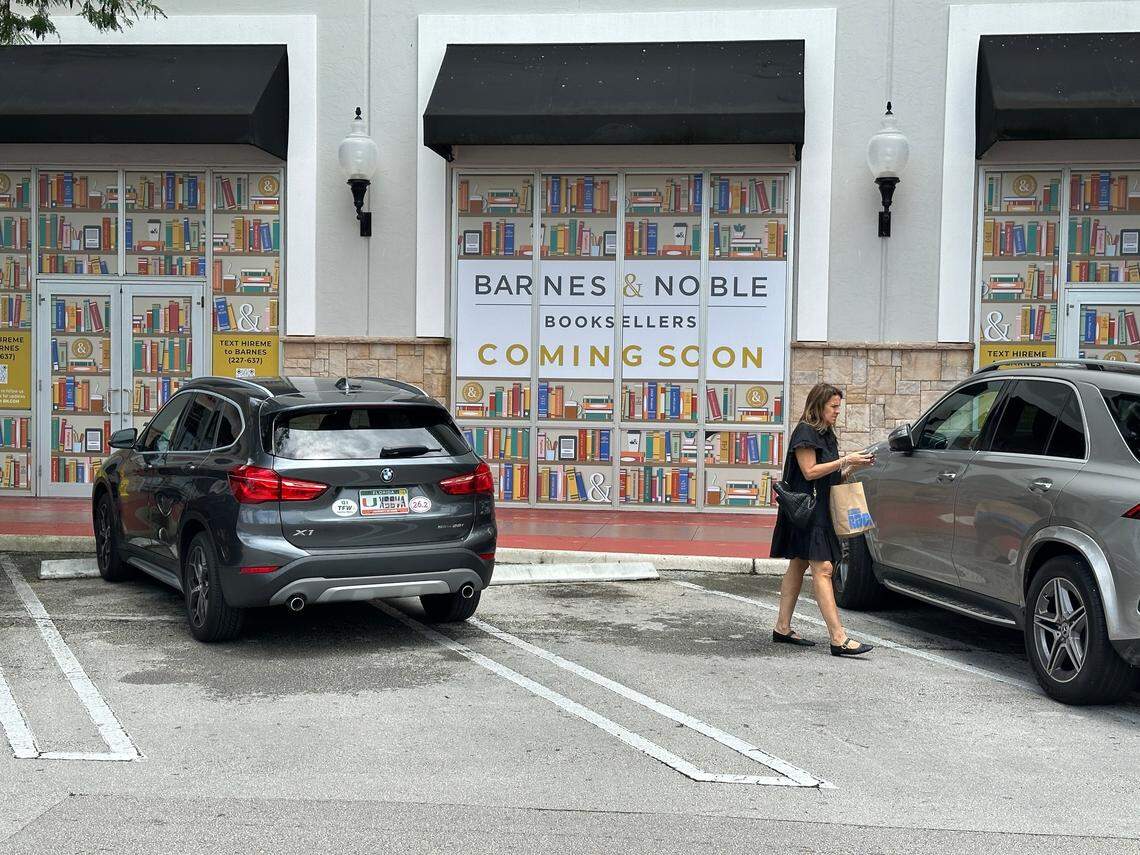 A new Barnes & Noble Bookseller location is opening at The Palms at Town & Country shopping plaza at 8525 Mills Dr. in the fall of 2025. Construction is underway on July 23, 2025.