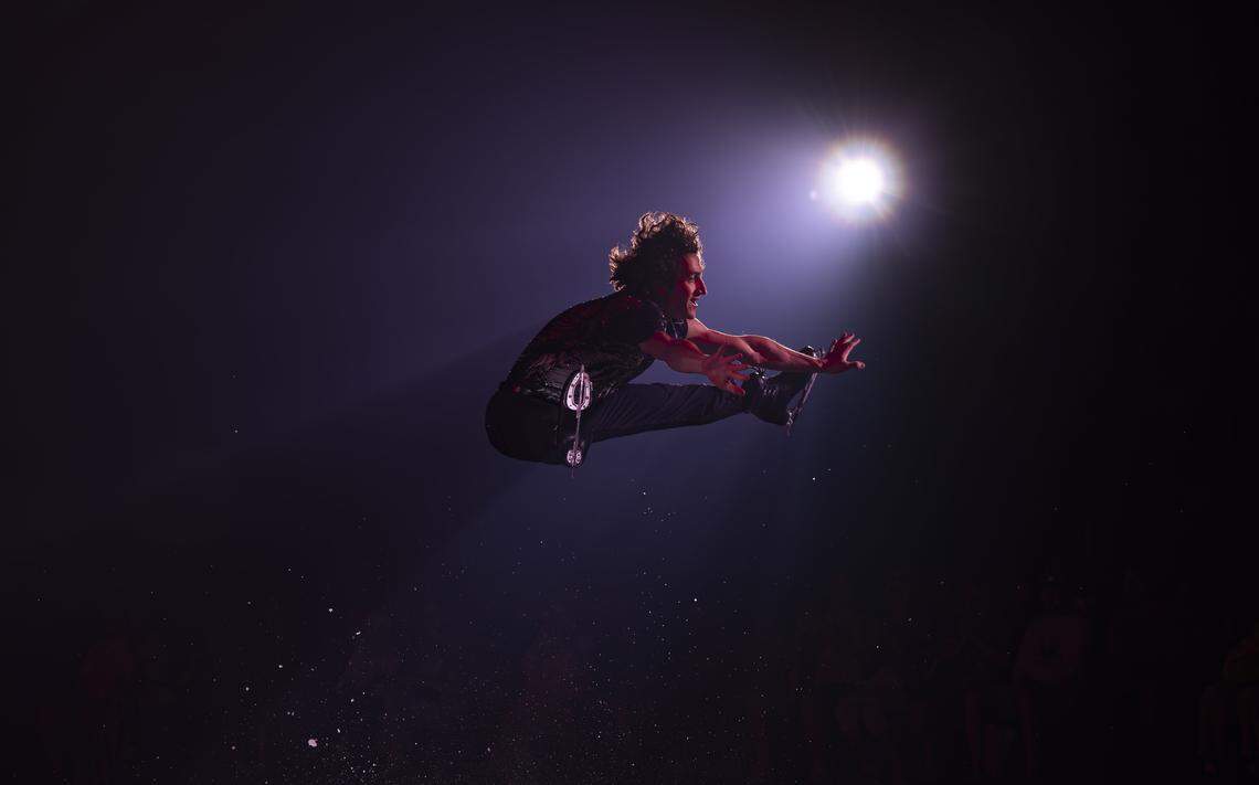 Wild Adventures on Ice performs for guests during the opening day of the 74th annual Miami-Dade County Youth Fair on Thursday, March 12, 2026, in Miami, Fla.