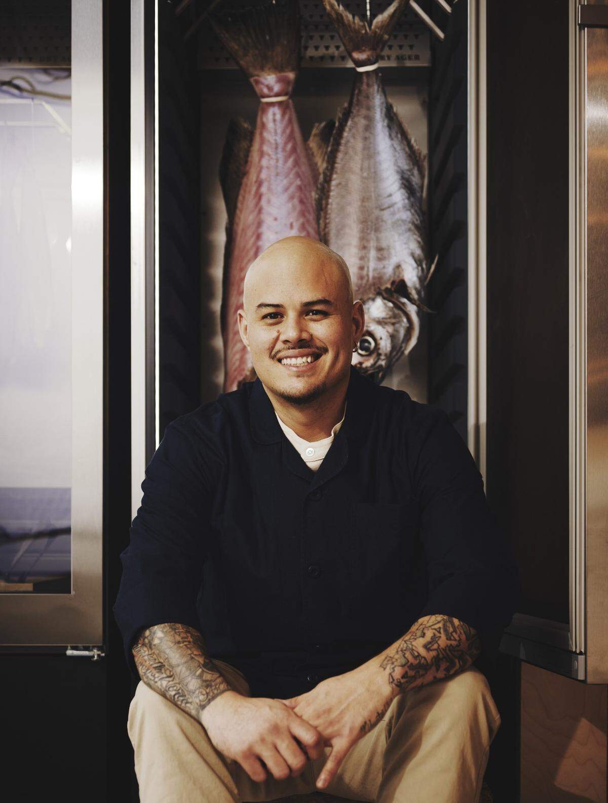 Chef Nando Chang at Itamae Ao, an omakase-style restaurant that serves Peruvian-Japanese cuisine in Midtown.