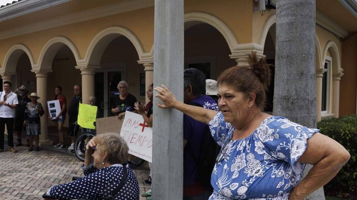 ‘People have lost everything’: Trailer park residents protest Miami commissioner