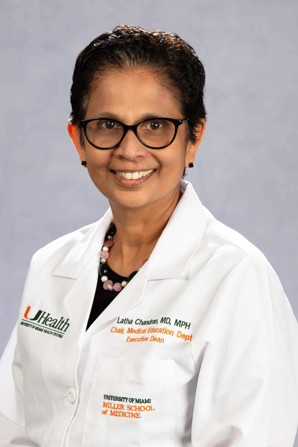 Dr. Latha Chandran, executive dean of the University of Miami Miller School of Medicine,