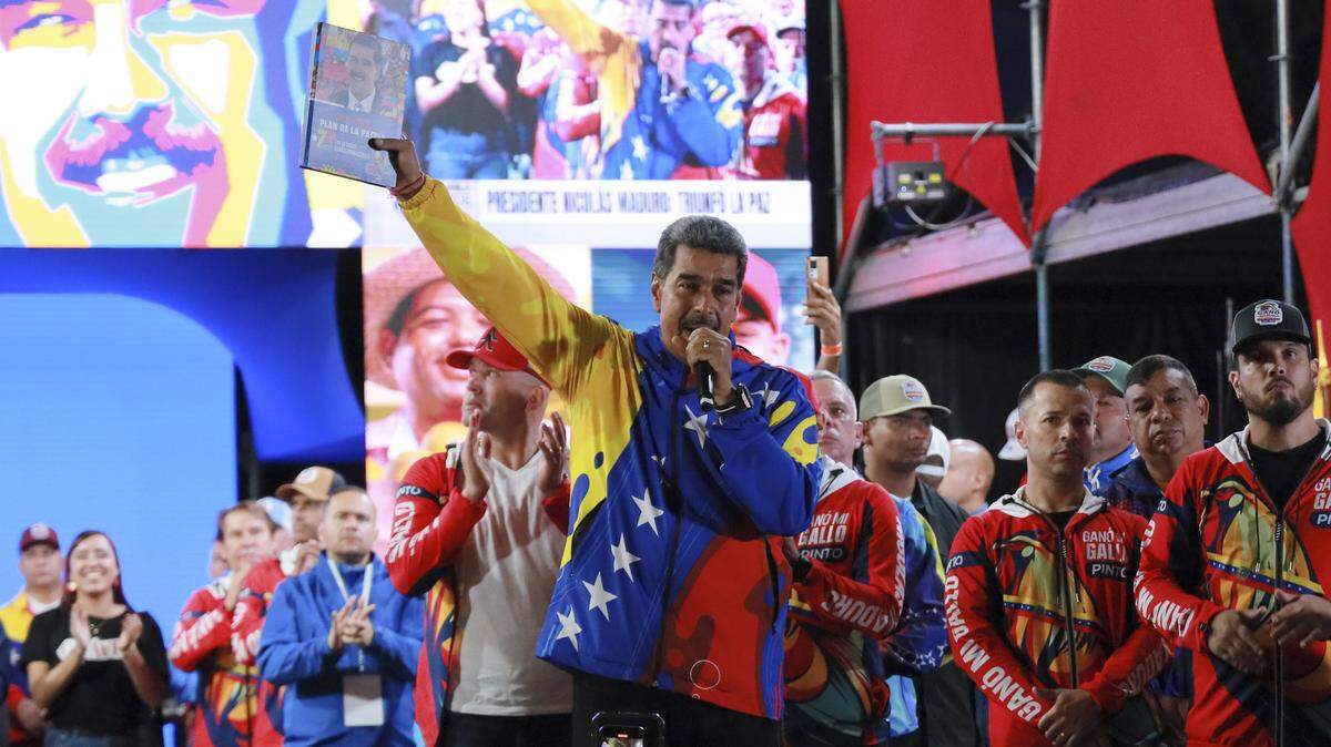 Venezuela’s incumbent President Nicolas Maduro was declared the winner of the country’s presidential election late Sunday, according to the head of the Venezuelan National Electoral Council (CNE). (Photo by Pedro Rances Mattey/Anadolu via Getty Images)