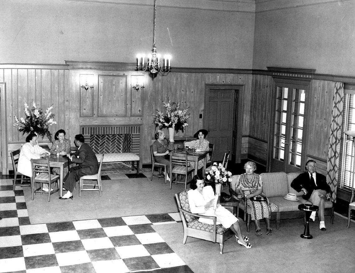 Interior of the new Normandy Isles golf course clubhouse.
