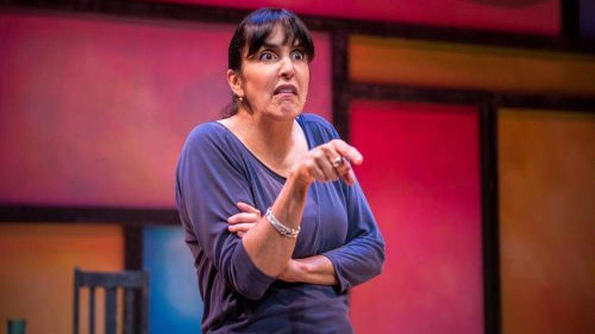 Elena María García plays an event planner and 20 other women in ‘¡FUÁCATA! or A Latina’s Guide to Surviving the Universe,’ an Actors’ Playhouse production at The Miracle Theatre in Coral Gables.