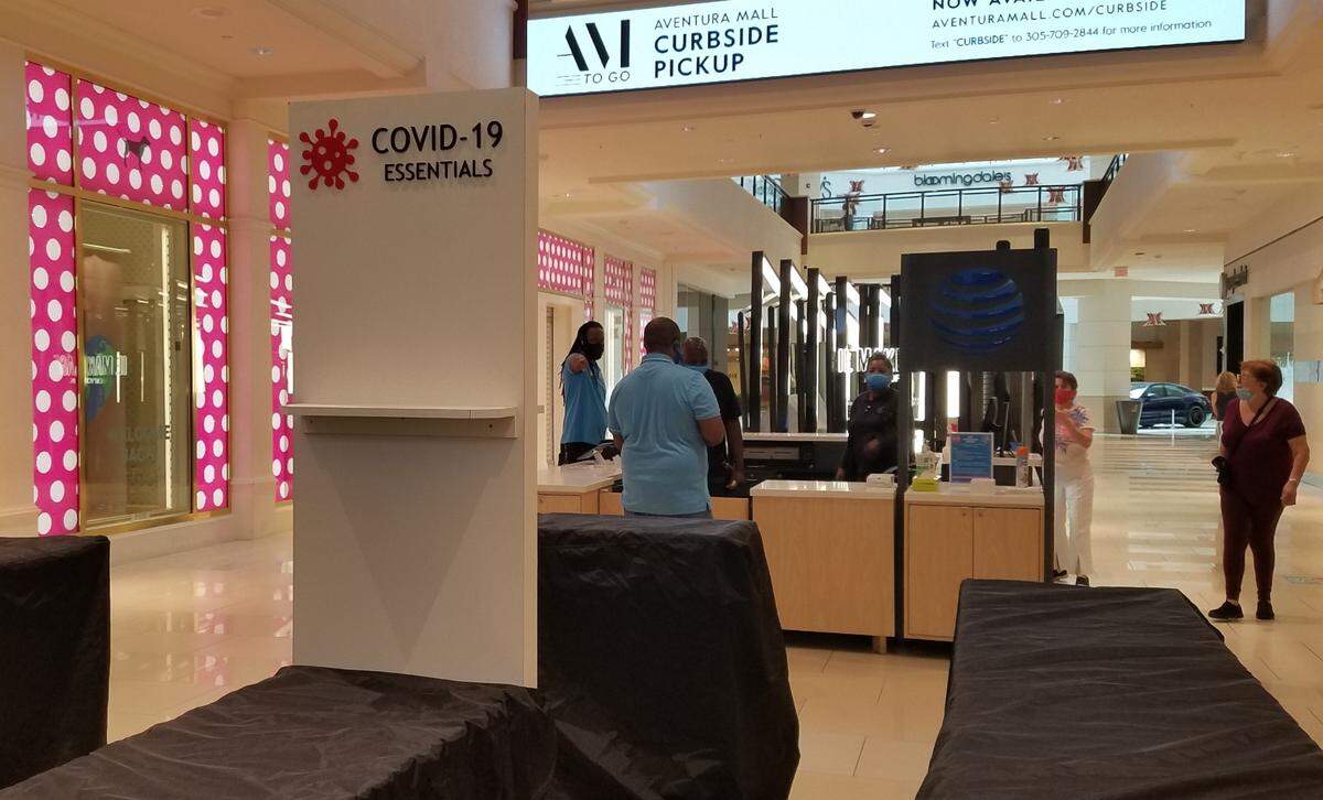 There’s even a COVID-19 Essentials kiosk in the Bloomingdale’s wing of the mall.
