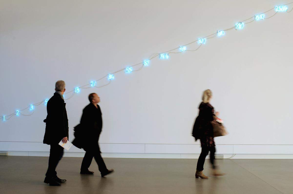 “Fibonacci Series,” 1996, by Mario Merz, is among the Arte Povera works at the Margulies Collection at the Warehouse.