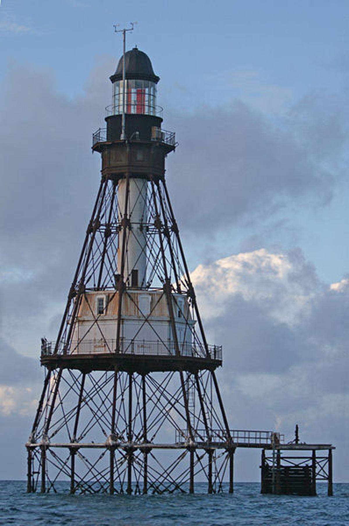 Fowey Rock Light is one of six lighthouses off the Florida Keys.