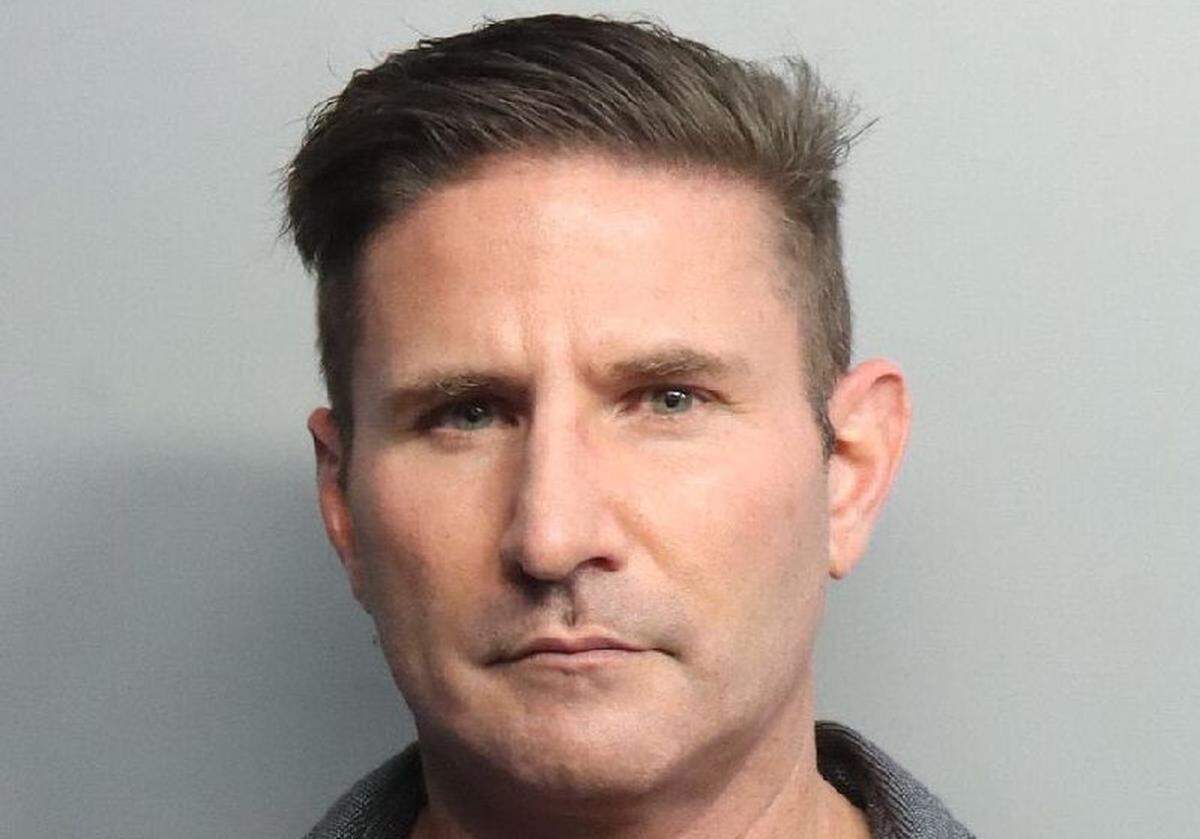 Booking photo of Jay Farrow after his August 2021 arrest in Coral Gables. He was charged with cocaine possession and possession of a controlled substance, but the charges were dismissed after he completed a pre-trial diversion program.