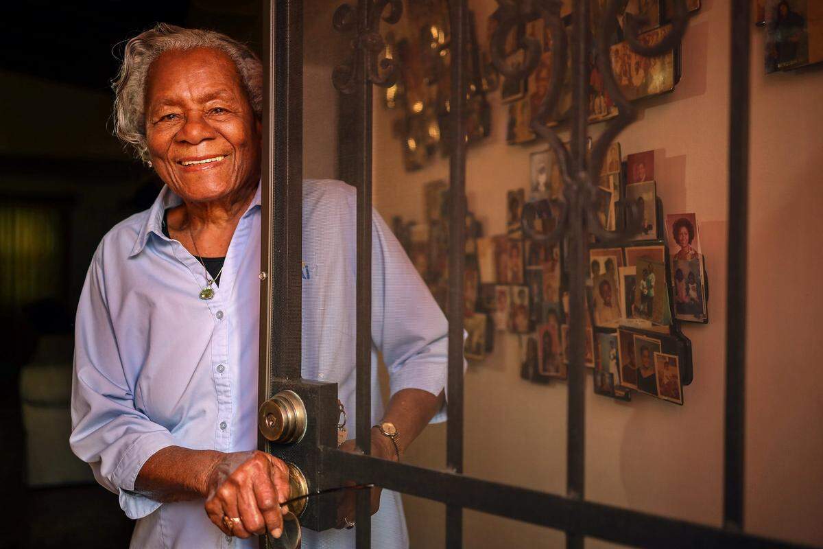 Thelma Gibson, one of Miami’s pioneers in the field of healthcare, died at age 99. One of Jackson Hospital’s first Black nurses, Gibson pushed for equal treatment among her Black patients, referring to them as “Mr.” and “Ms.” while demanding the same respect from her white colleagues. Ms. Gibson was photographed at her Coconut Grove home on Tuesday, February 2, 2021.