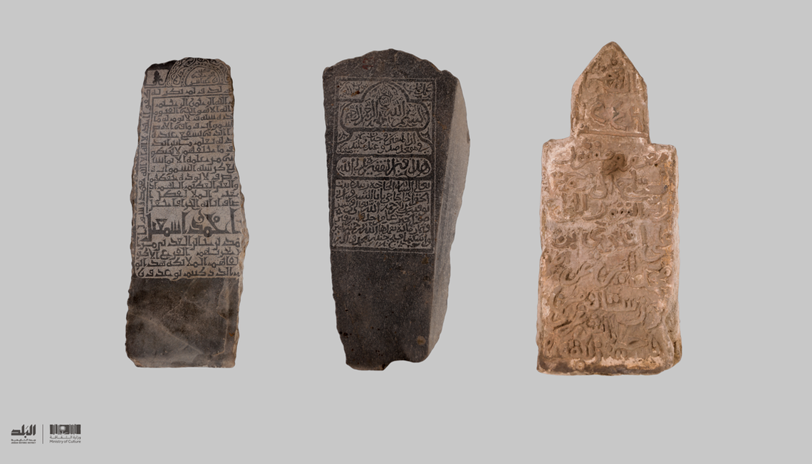 The tombstones were made of stone, granite and marble, archaeologists said.
