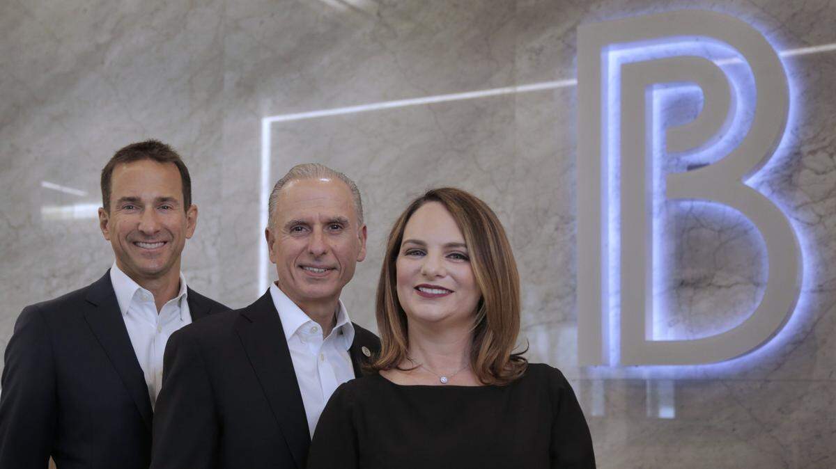Professional Bank executives, from left: Daniel R. Sheehan, chairman and chief executive officer; Abel L. Iglesias, president and chief operating officer; and Mary Usategui, executive vice president, chief financial officer.