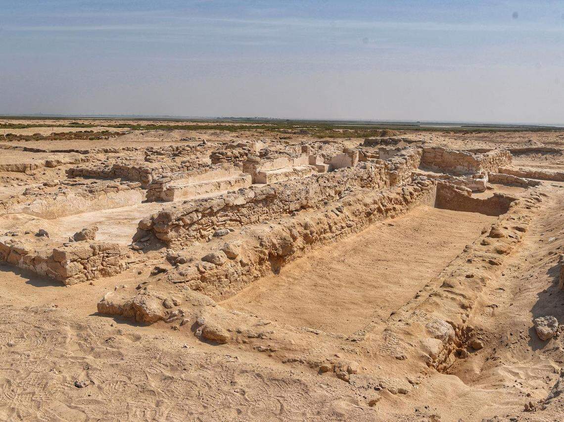 One of the larger ruined buildings at the monastery.