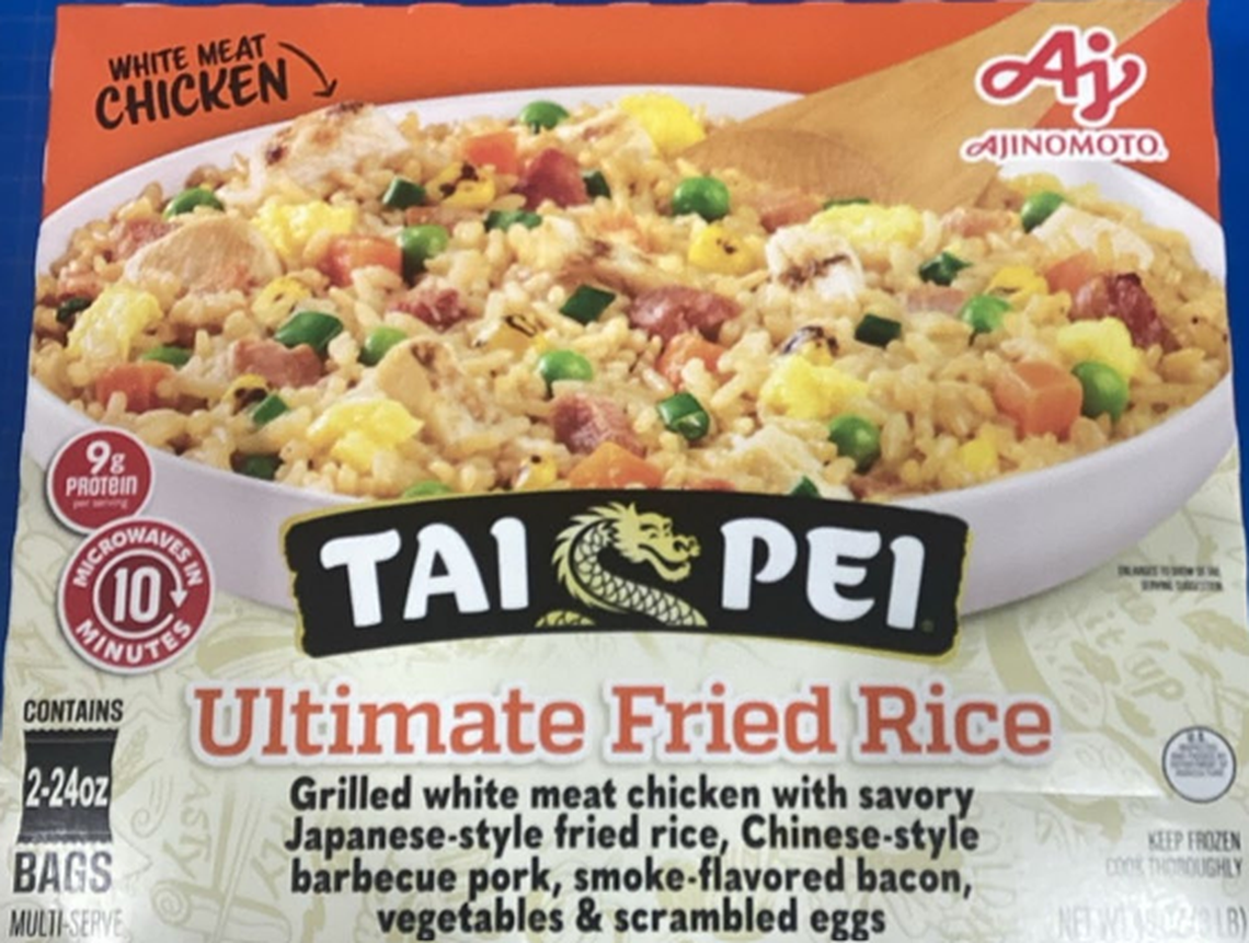 Tai Pei’s Ultimate Fried Rice and Chicken Fried Rice products are included in the recall.