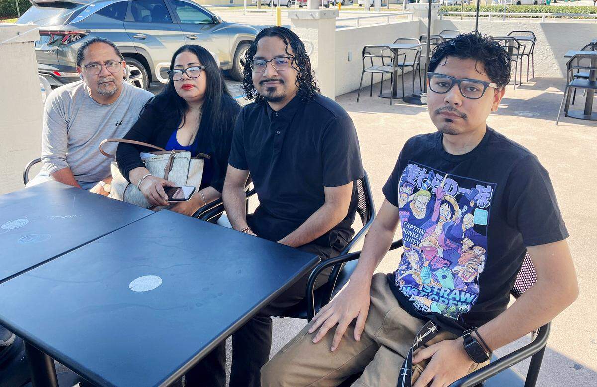 Despite some medical professionals’ belief that Christian likely would not make it into his early 20s due to a traumatic brain injury he suffered as an infant, he remains the bright center of his family. From left: Christian’s parents, Franklin Cerrato and Aida Godoy, brother Steven Cerrato and Christian. Christian’s brother Brandon, 15, is not pictured.