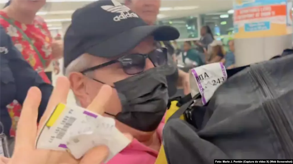 Manuel Menendez Castellanos, a former Cuban Communist Party leader, arrived at Miami International Airport on Aug. 15.