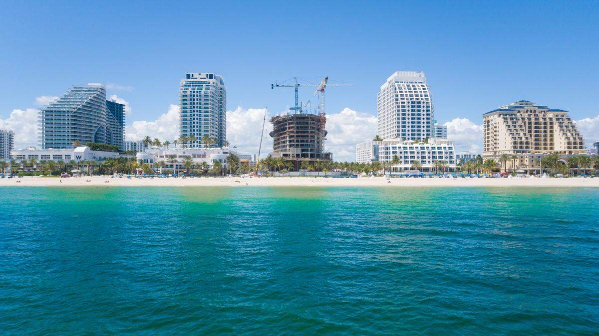 The Four Seasons Fort Lauderdale, center, is under construction and is anticipated to be completed by the fourth quarter 2021.