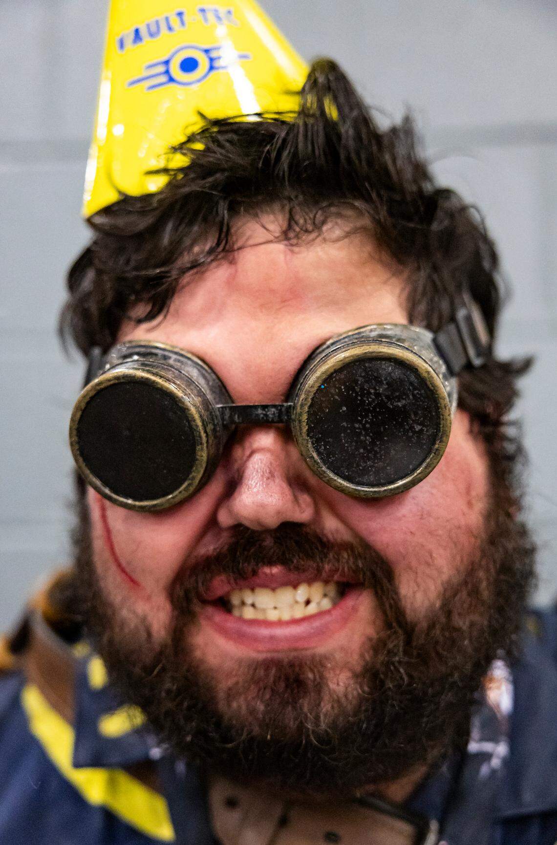 Steven Rodriguez, 31, cosplays as a vault dweller from Fallout during Florida Supercon 2024 at the Miami Beach Convention Center on Saturday, July 13, 2024, in Miami Beach, Fla.