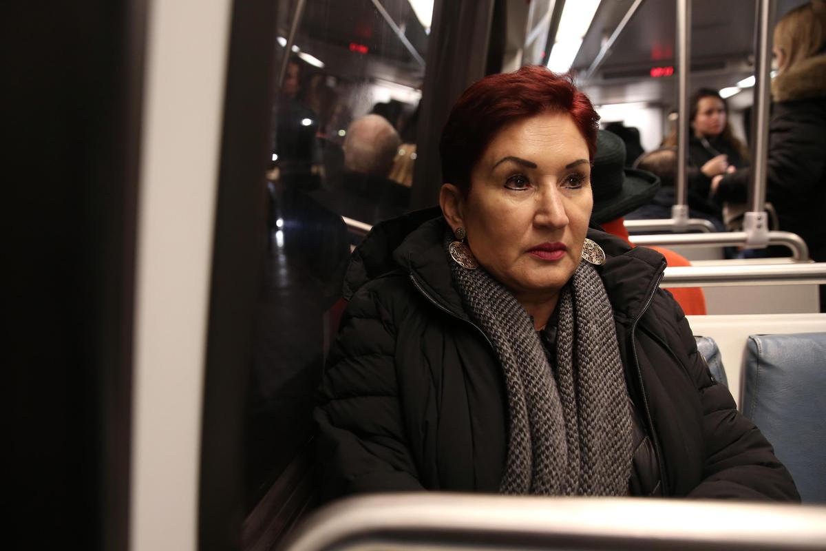 Guatemala’s former chief prosecutor Thelma Aldana rides the metro in Washington, D.C., on February 27, 2020.