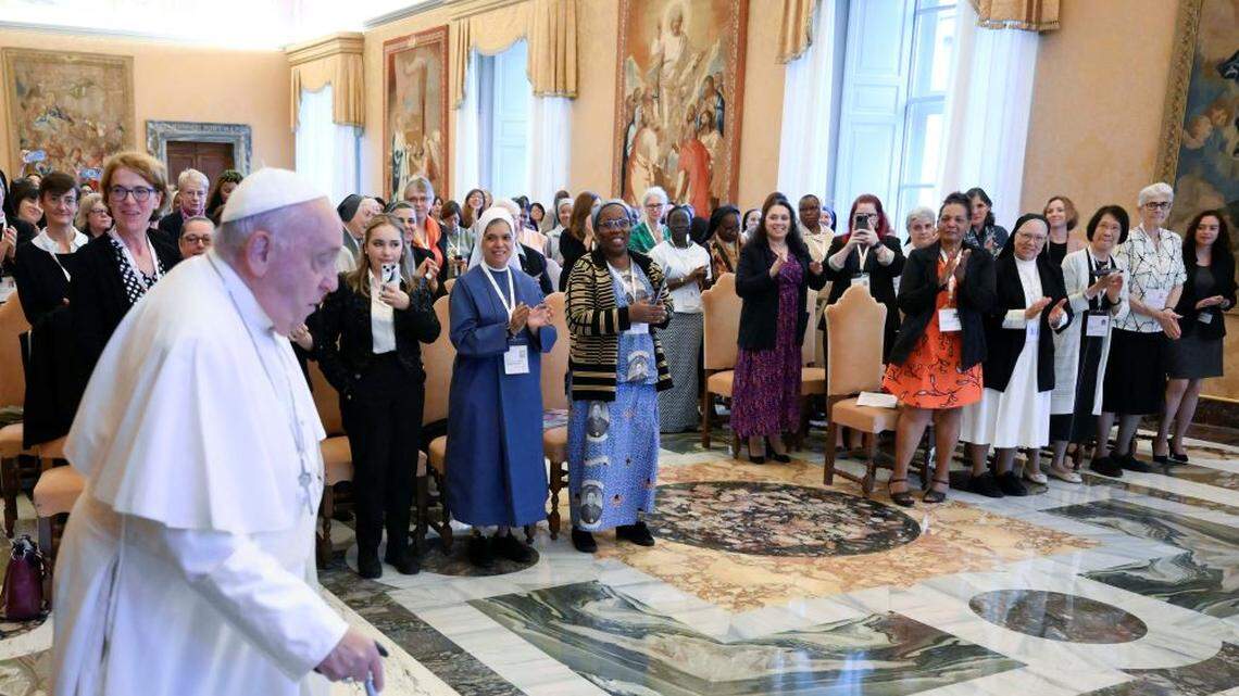 In October, Pope Francis arrived for a meeting with women participating in or assisting the Synod of Bishops at the Vatican.