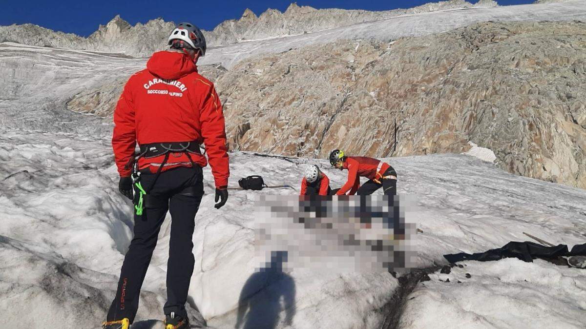 The body of a World War I soldier was found in a melting glacier in the Italian Alps, officials said.