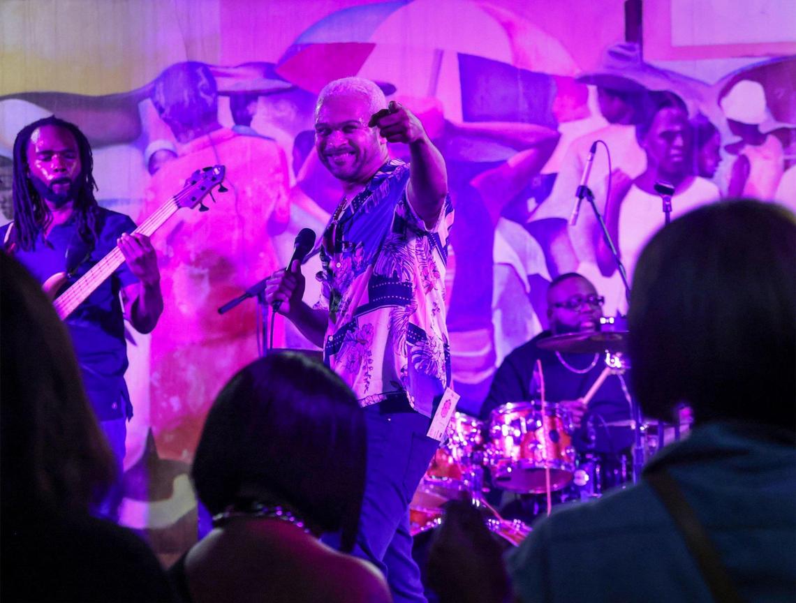 A month after igniting the crowd at Miami’s Compas Festival, Haitian konpa star Richard Cave performs with his band KAI and delivers another electrifying performance on Friday, June 20, 2025, at “Sounds of Little Haiti” in Miami, Florida.