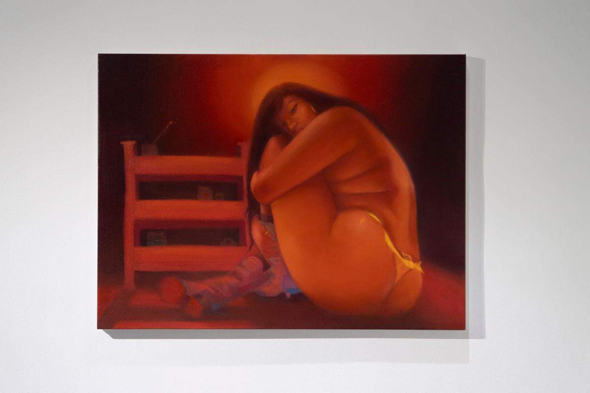 “Divine Trinity” by Los Angeles-based painter Emiliana Henriquez.