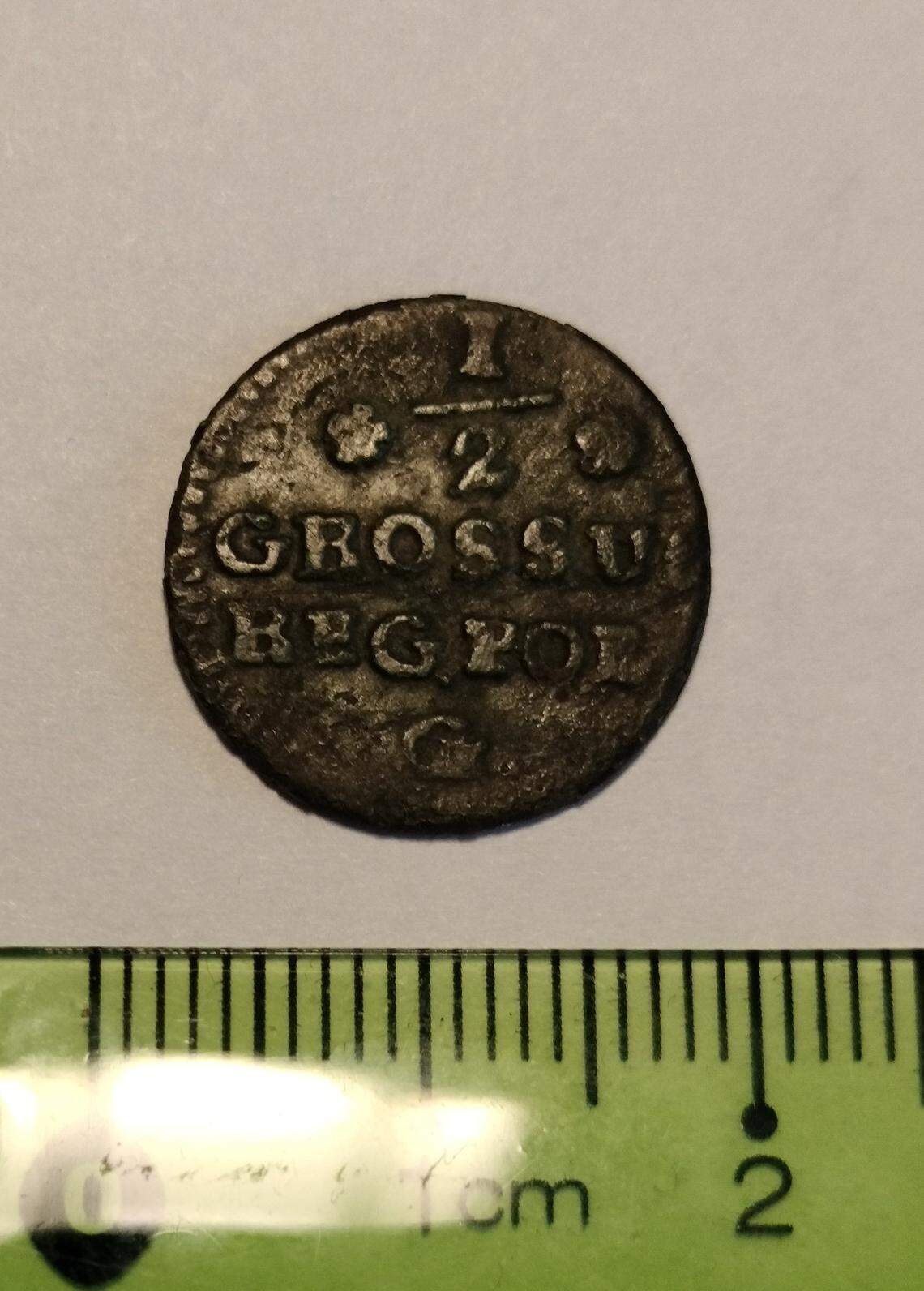 A Polish penny from 1768.