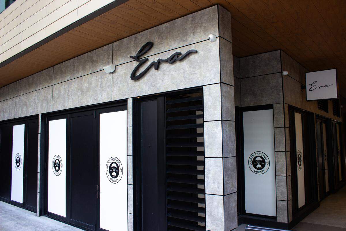 The exterior of the Mediterranean restaurant Eva from Ariete Hospitality Group.