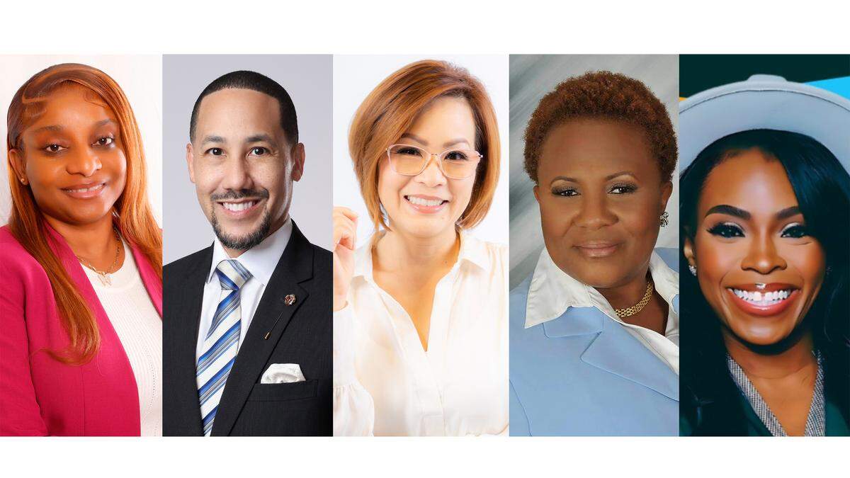 Maggy Belizaire Lopez, Ellis Keeter, Lynn Su, Paule Villard and Eunice Flowers.