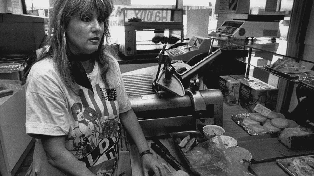 In 1990, Hedva Bank, owner of Hal’s Deli in Normandy Isle.