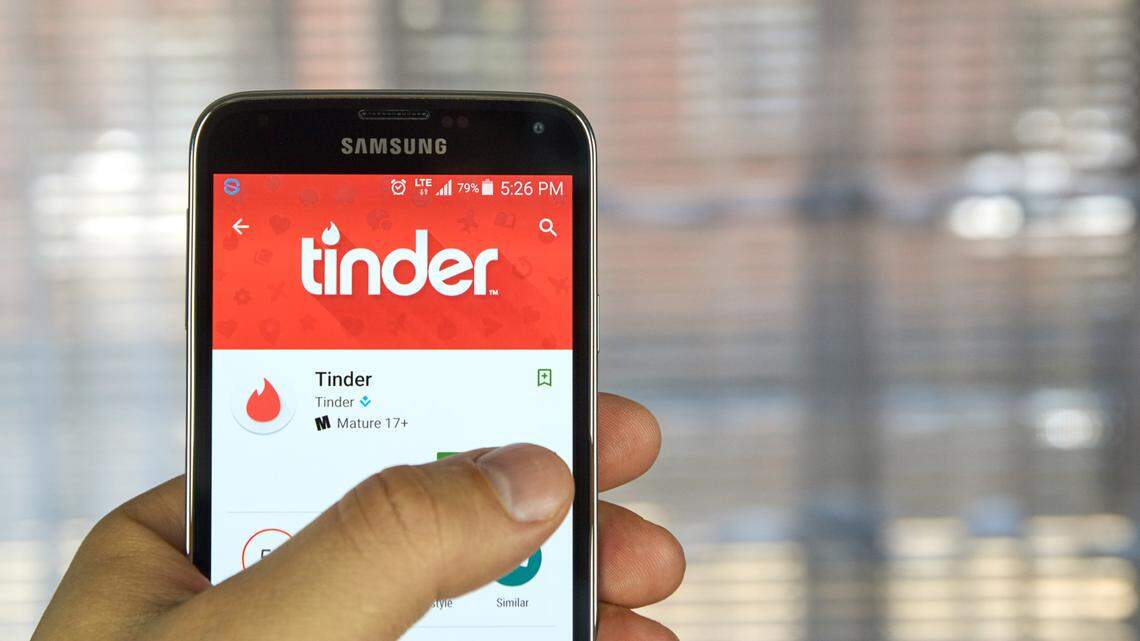 The Tinder dating app.