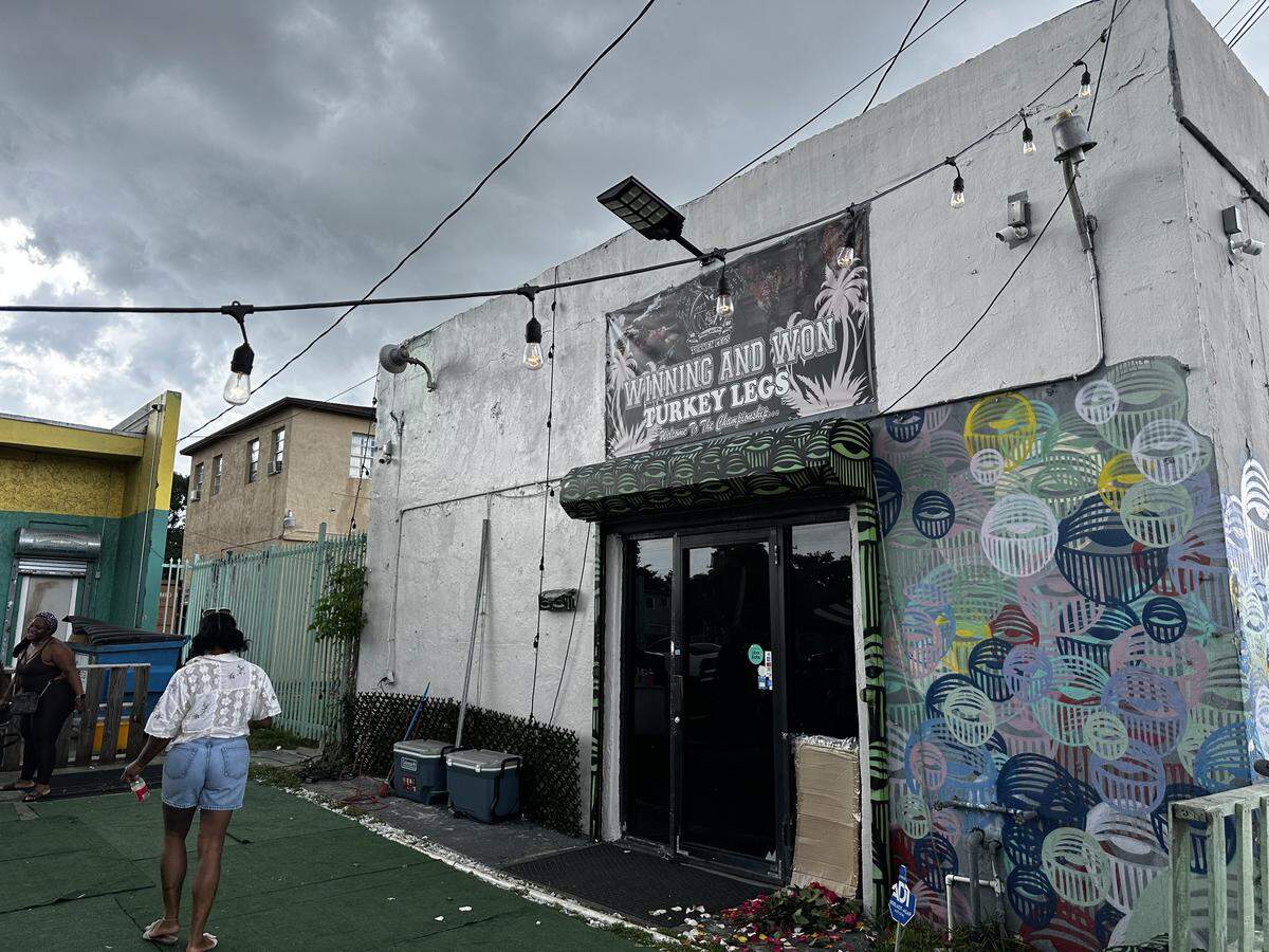Activist Dwight C. Wells was killed outside his restaurant, Winning and Won Turkey Legs in Liberty City, on Friday night while playing dominoes, police said.