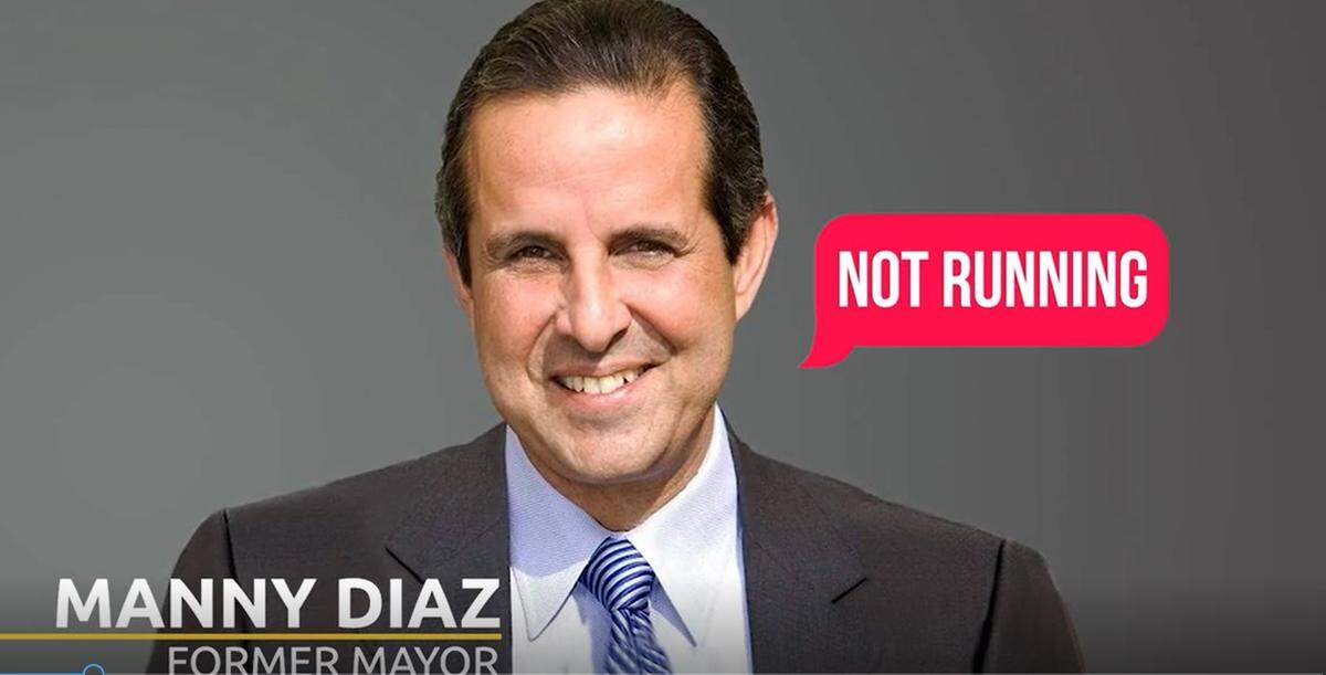 Democrats are apparently concerned that voters are confusing state Rep. Manny Diaz Jr. with former Miami Mayor Manny Diaz (seen here).