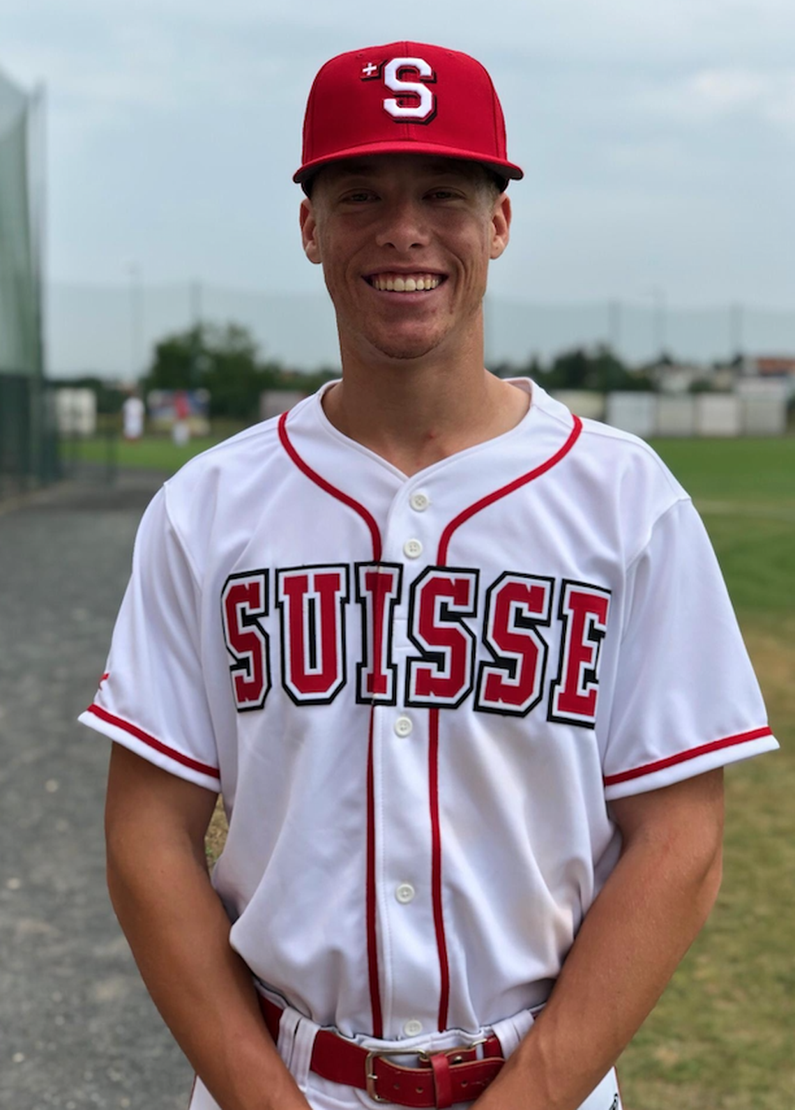 Outfielder Noah Williamson during his time with the Switzerland National Baseball Team.